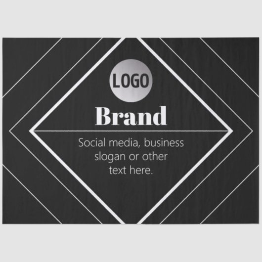 Upload Your Logo & Customizable Text Design 薄葉紙 (正面)