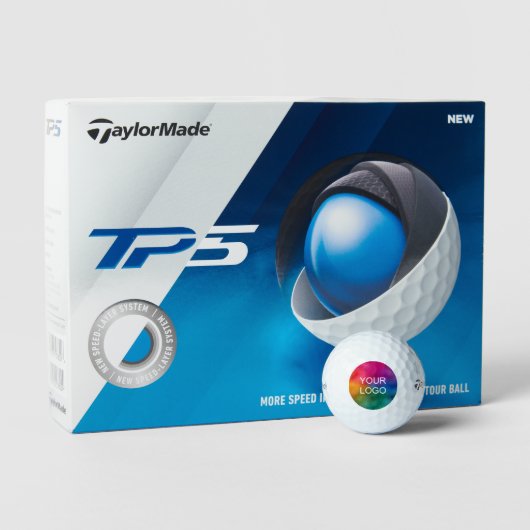 Upload Your Logo Template 12 Pack Taylor Made TP5 ゴルフボール (パッケージング)