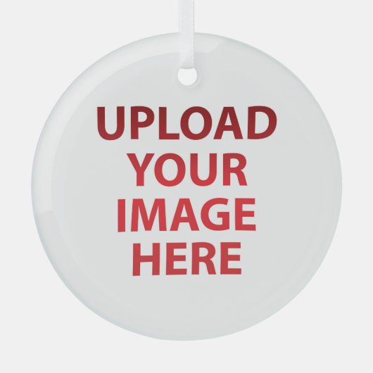Upload Your loves  Image Photo Logo ガラスオーナメント (正面)