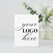 Upload Your Own Design Custom Text QR Code ポストカード (スタンド正面)