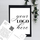 Upload Your Own Design Custom Text QR Code ポストカード