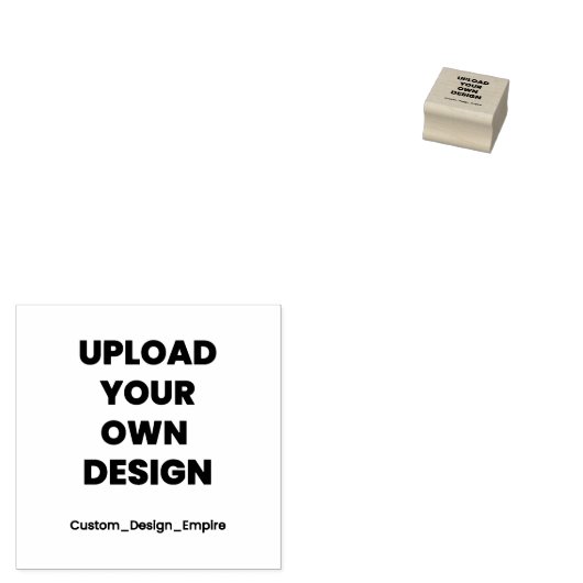 Upload Your Own Design Here | Black & White ラバースタンプ (押印)