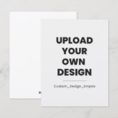 Upload Your Own Design Here | Custom  シーズンカード (正面/裏面)