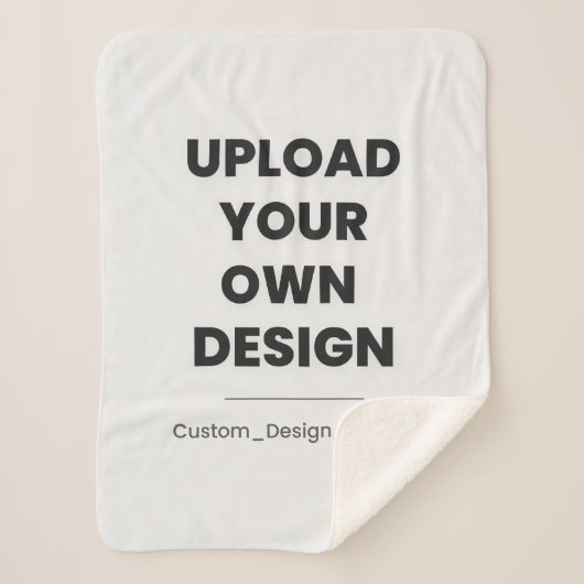Upload Your Own Design Here | Custom Template シェルパブランケット (正面)