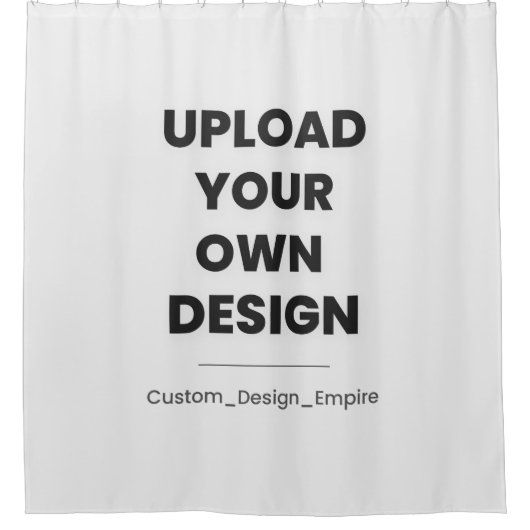 Upload Your Own Design Here | Custom Template シャワーカーテン (正面)