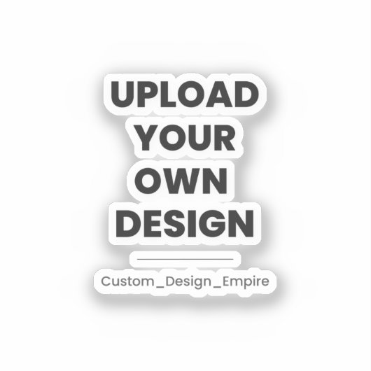 Upload Your Own Design Here | Custom Template シール (正面)