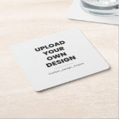 Upload Your Own Design Here | Custom Template スクエアペーパーコースター (アングル)