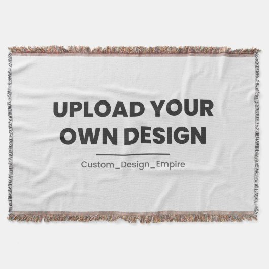 Upload Your Own Design Here | Custom Template スローブランケット (正面)