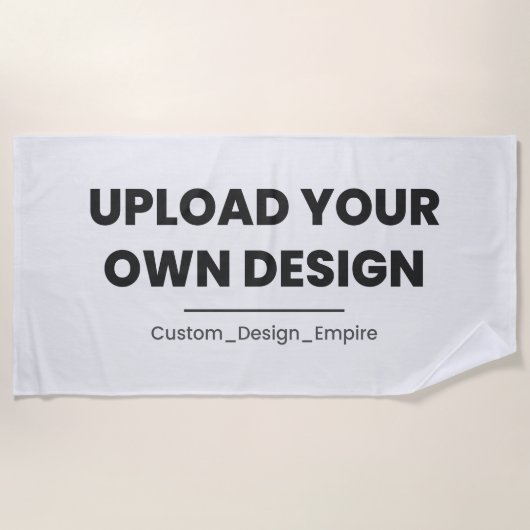 Upload Your Own Design Here | Custom Template ビーチタオル (正面)
