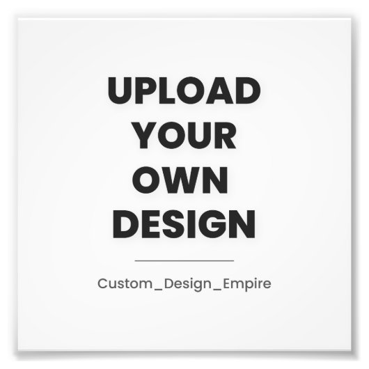 Upload Your Own Design Here | Custom Template フォトプリント (正面)