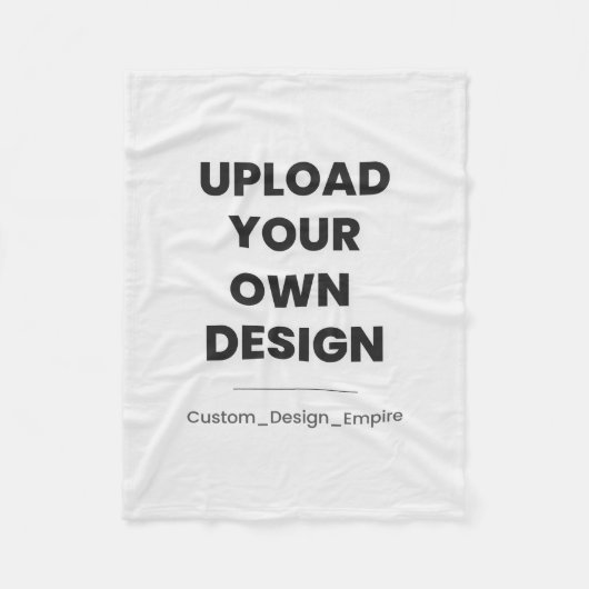Upload Your Own Design Here | Custom Template フリースブランケット (正面)