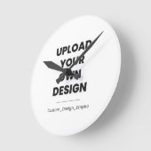Upload Your Own Design Here | Custom Template ラウンド壁時計 (傾斜)