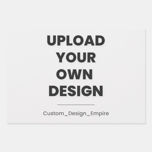 Upload Your Own Design Here | Custom Template ラッピングペーパーシート (正面)