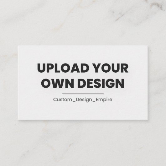 Upload Your Own Design Here | Custom Template 割引カード (正面)