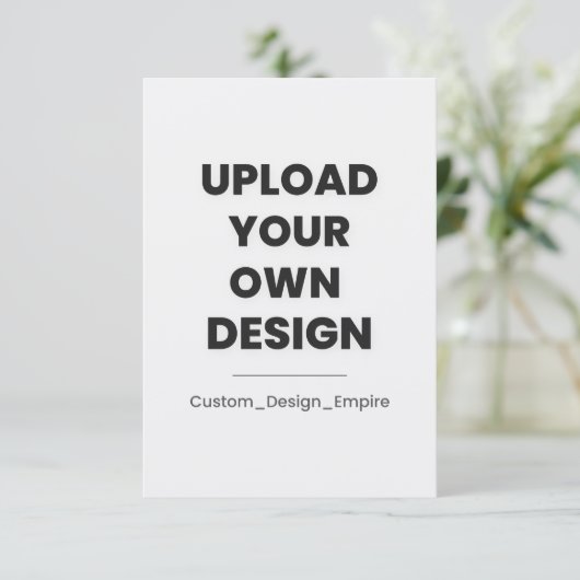 Upload Your Own Design Here | Template Invitation 招待状 (スタンド正面)