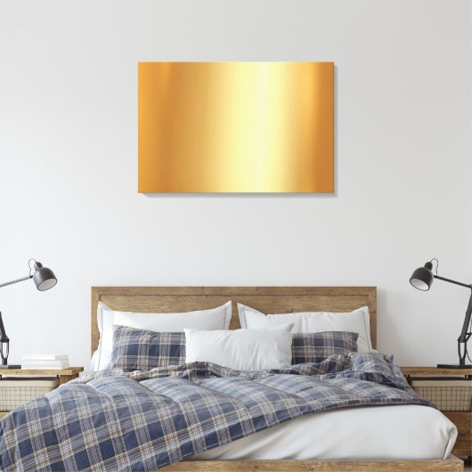 Upload Your Photo to Blank Gold Background Glamour キャンバスプリント (インサイチュ (寝室))