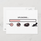 uploading baby pregnant woman 案内ポストカード (正面/裏面)