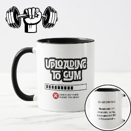 Uploading to Gym Failed Funny Fitness Humor マグカップ