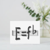 UPLOADwhitewithの影PNGのために平らなeのeq F ポストカード (スタンド正面)