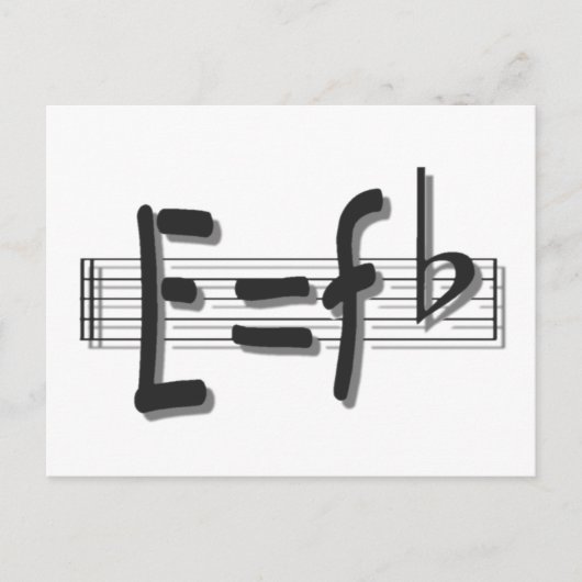 UPLOADwhitewithの影PNGのために平らなeのeq F ポストカード (正面)