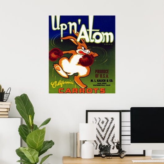Upn Atomニンジン ポスター (ホームオフィス)