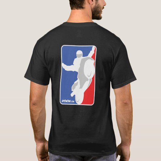 UpOnOne.com NBAのスタイルのロゴ Tシャツ (裏面)