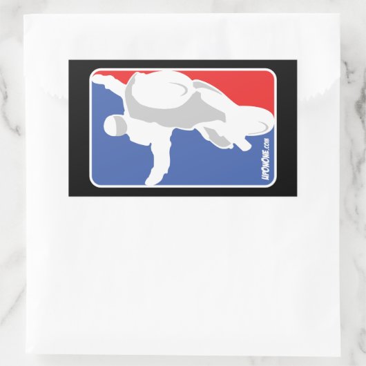 UpOnOne.com NBAスタイルロゴ 長方形シール (バッグ)