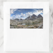 Upper and Middle Nydiver Lakes Panorama - Sierra 長方形シール (バッグ)