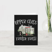 Upper Cl Trailer Trash Funny Camper Camping Outdoo カード (正面)