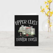 Upper Cl Trailer Trash Funny Camper Camping Outdoo カード (黄色い花)