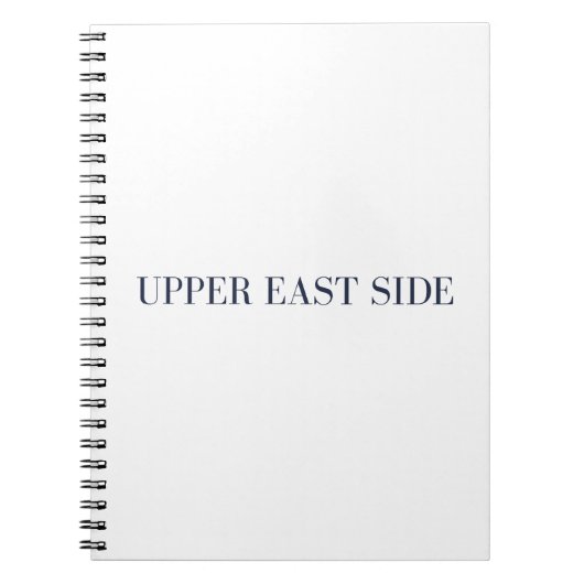 Upper East Side Spiral Notebook Journal ノートブック (正面)