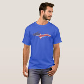 Upper Peninsula UP American Flag Yooper USA Tシャツ (正面フル)