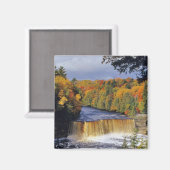 Upper Tahquamenonの秋は秋にミシガン州UPで マグネット (正面/裏面)