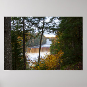 Upper Tahquamenon滝，秋，ミシガン ポスター