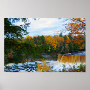 Upper Tahquamenon滝,秋,ミシガン ポスター