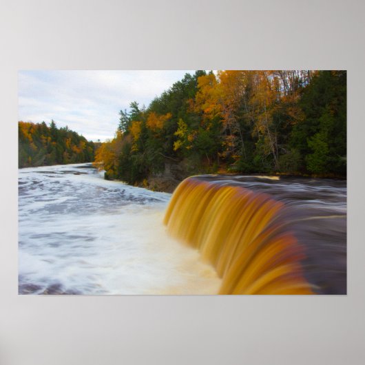 Upper Tahquamenon滝,秋,ミシガン ポスター (正面)