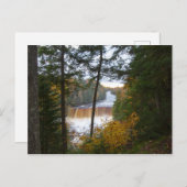 Upper Tahquamenon滝，秋，ミシガン ポストカード (正面/裏面)