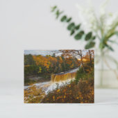 Upper Tahquamenon滝，秋，ミシガン ポストカード (スタンド正面)