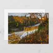 Upper Tahquamenon滝，秋，ミシガン ポストカード (正面/裏面)