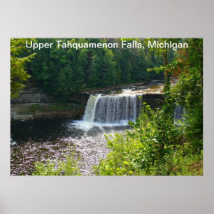 Upper Tahquamenon秋、ミシガン州ポスター ポスター