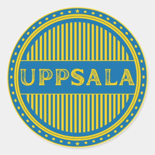 Uppsala City Pride Emblem – Swedish Identity ラウンドシール (正面)