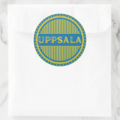 Uppsala City Pride Emblem – Swedish Identity ラウンドシール (バッグ)