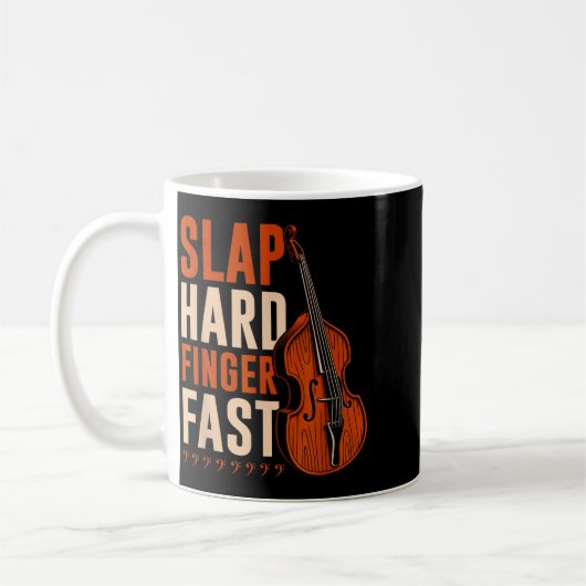 Upright B Slap Hard Finger Fast, Funny Double B Fi コーヒーマグカップ (左)
