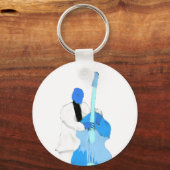 uprightbassplayerBlueWhiteversion キーホルダー (正面)