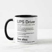 UPSドライバの定義おもしろい マグカップ (左)