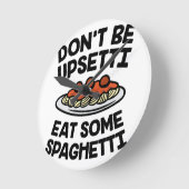 Upsettiスパゲッティ ラウンド壁時計 (傾斜)