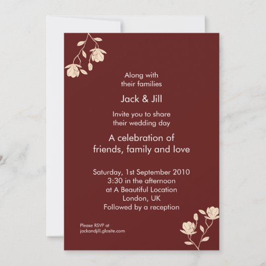 Upsey Dasey(さび)5x7 招待状 (正面)