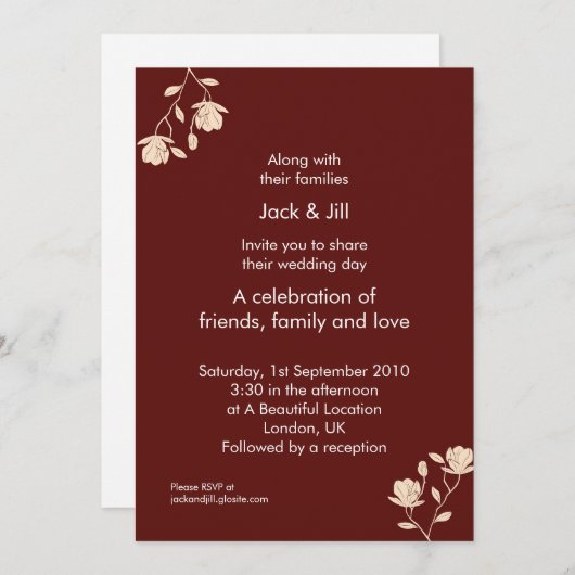 Upsey Dasey（さび）5x7 招待状 (正面/裏面)