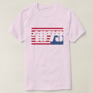 Upside Down米国国旗1973中絶権Tシャツ Tシャツ