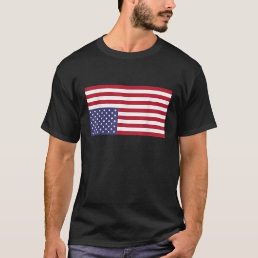 Upside Down American Flag US in Dis遭難T-Shirt Tシャツ (正面)